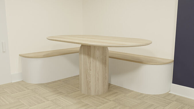 Alexander Dining Set by Path Design Free 3D model