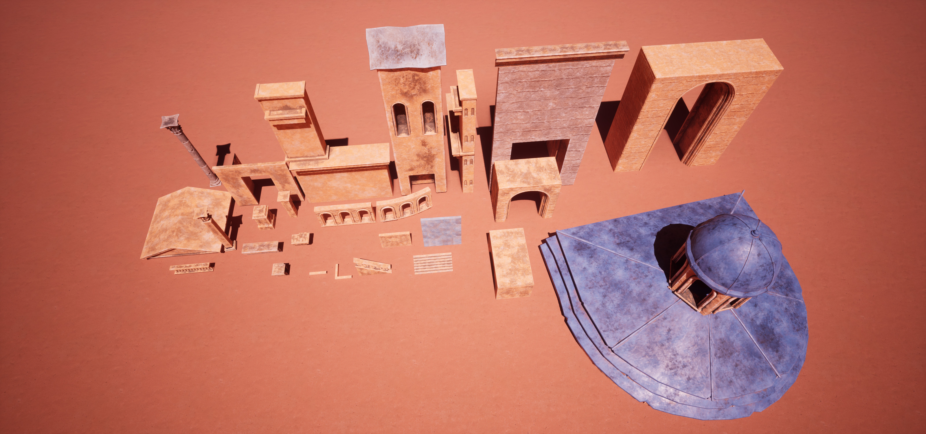 Ancient Roman Environment 3D model_10