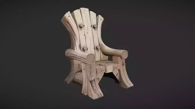 rustic wooden chair