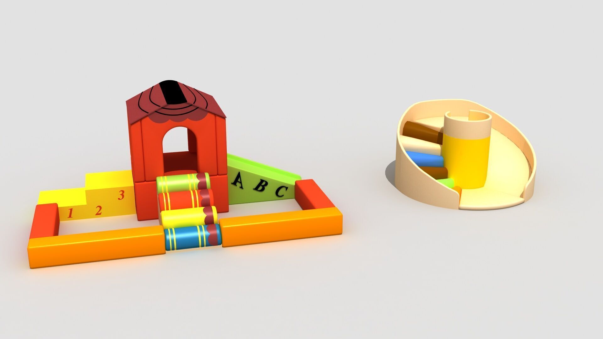 soft packaging exercise equipment combination 3D model_6