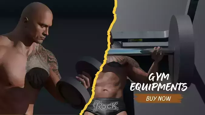 Dumbbell  Barbell Set -High-Quality 3D Fitness