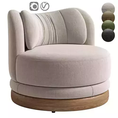 Norris Vegetable Dyed Linen Swivel Chair