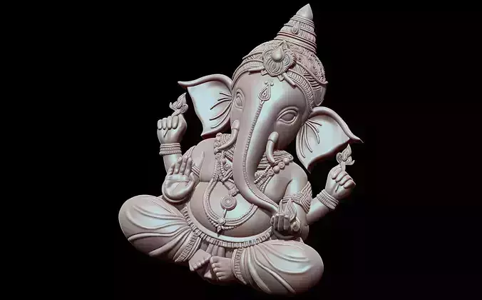 Ganesh 3d Cad Model - STL File for 3D Printing