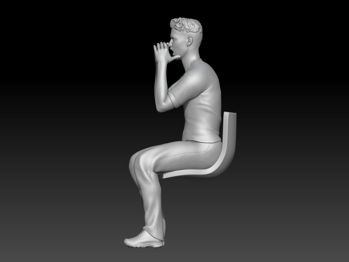spectator at sports stadium boy 4 3D print model_1