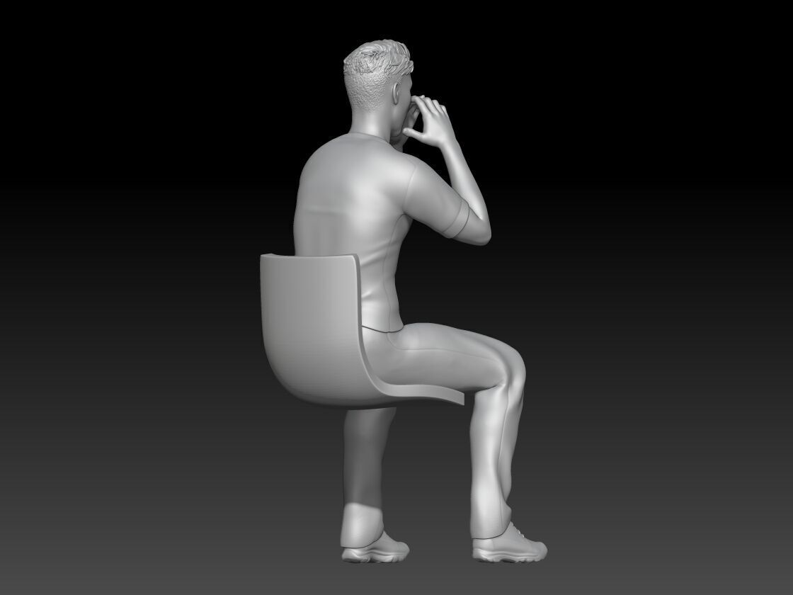 spectator at sports stadium boy 4 3D print model_2