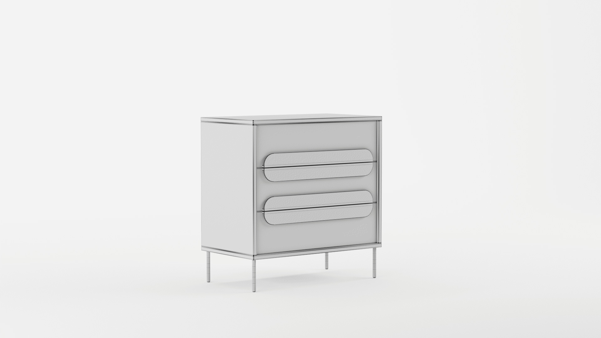 Gemini Drawer Dresser Walnut 3D model_10