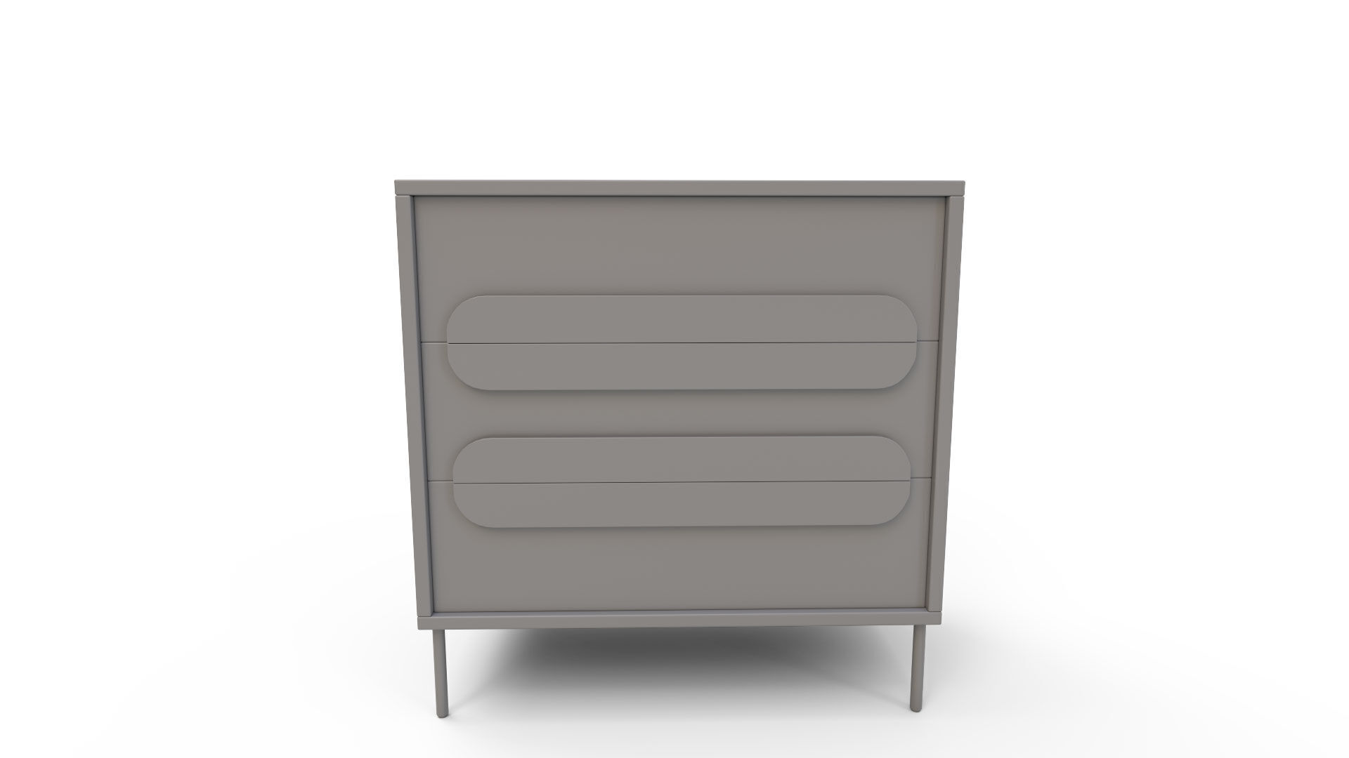 Gemini Drawer Dresser Walnut 3D model_9
