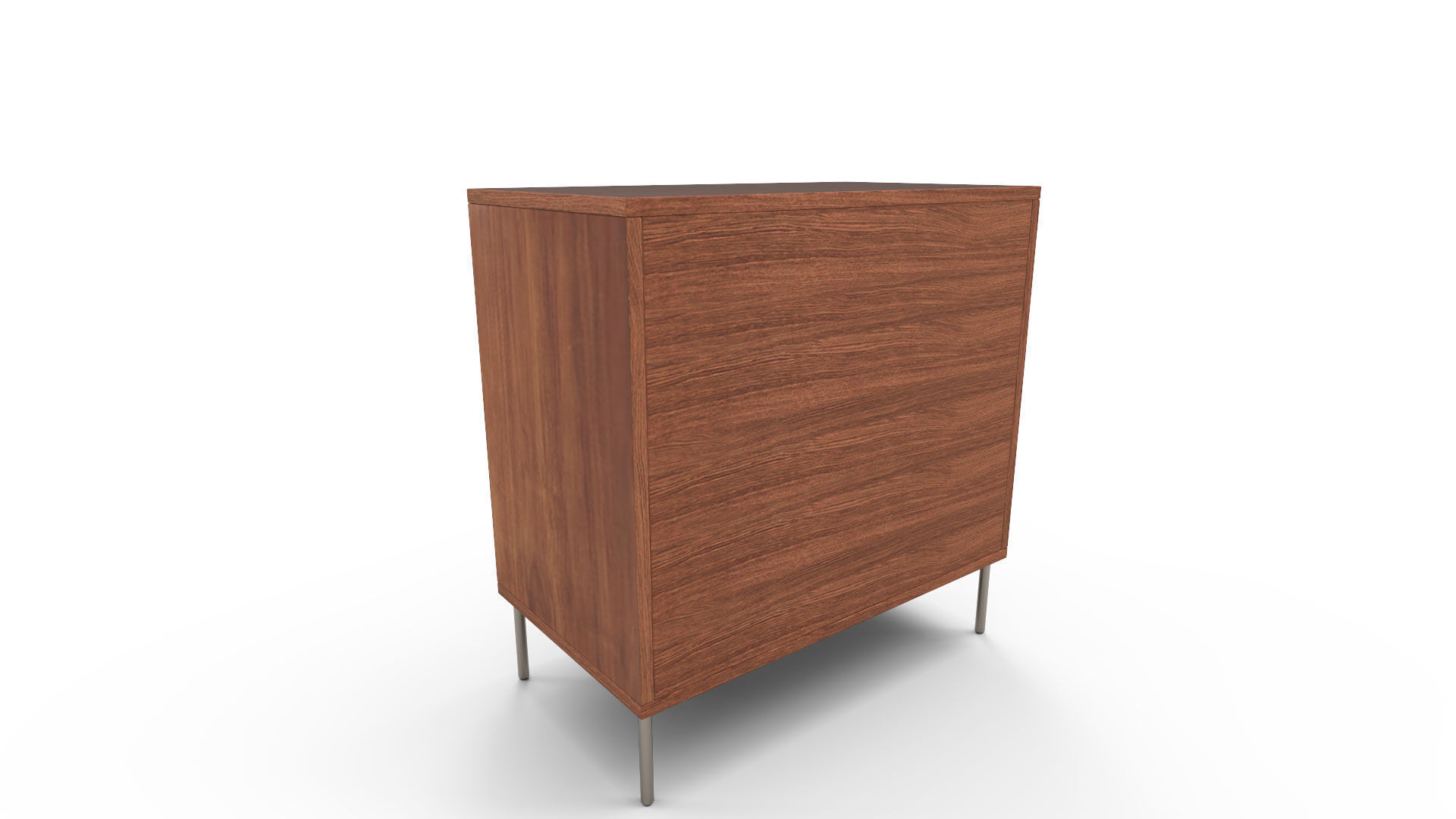 Gemini Drawer Dresser Walnut 3D model_4