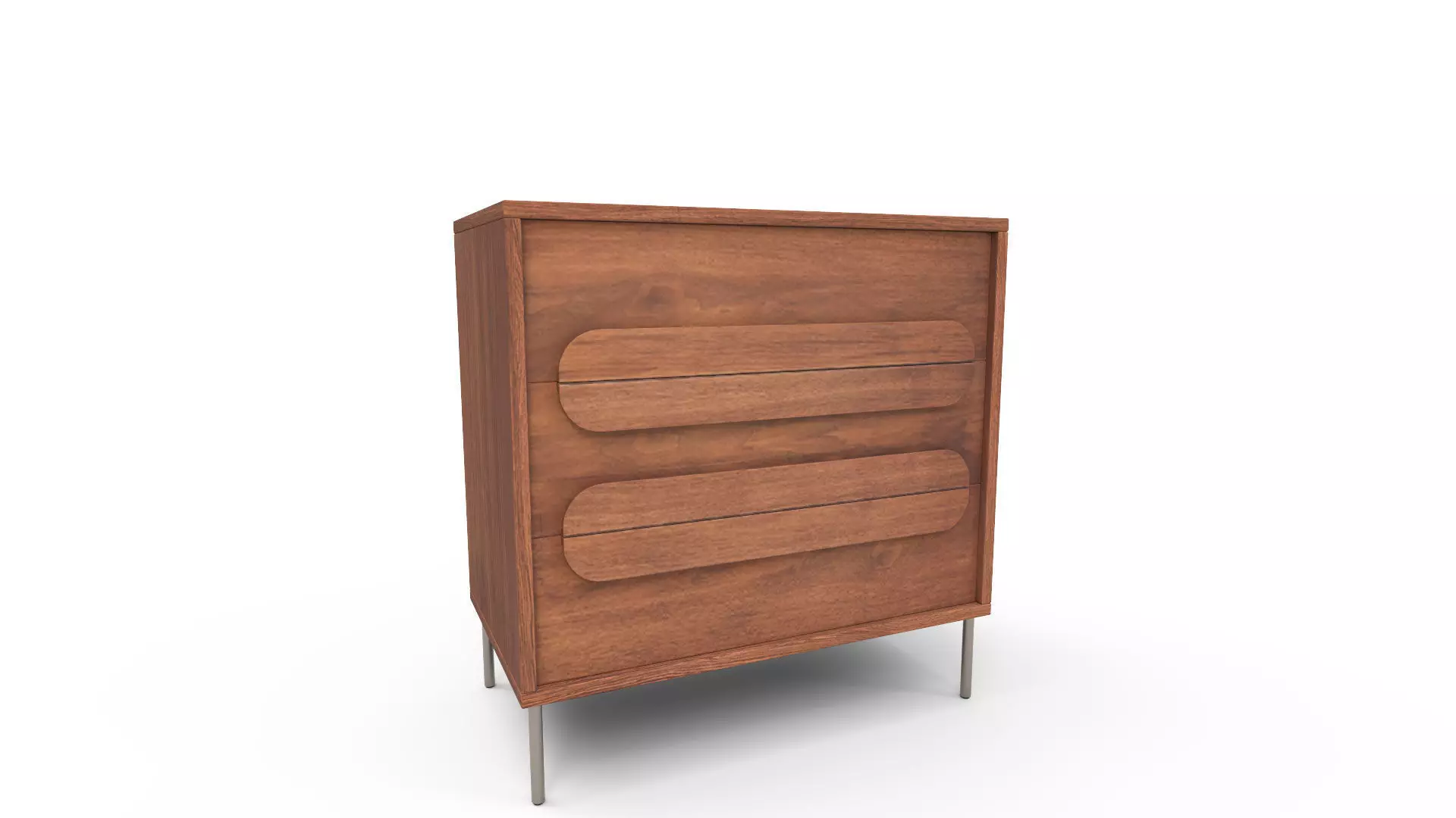 Gemini Drawer Dresser Walnut 3D model_0