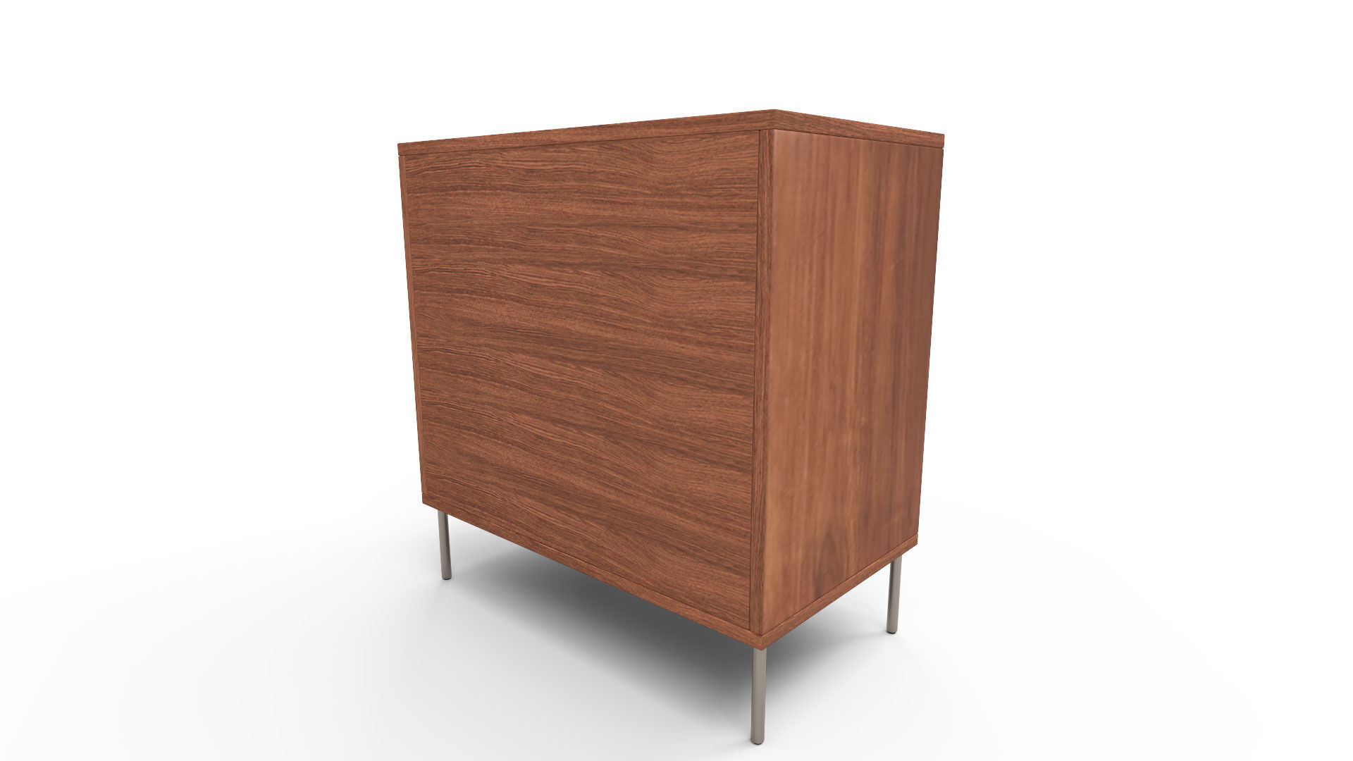 Gemini Drawer Dresser Walnut 3D model_2
