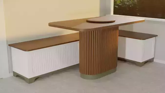 Chestnut Breakfast Nook by Path Design