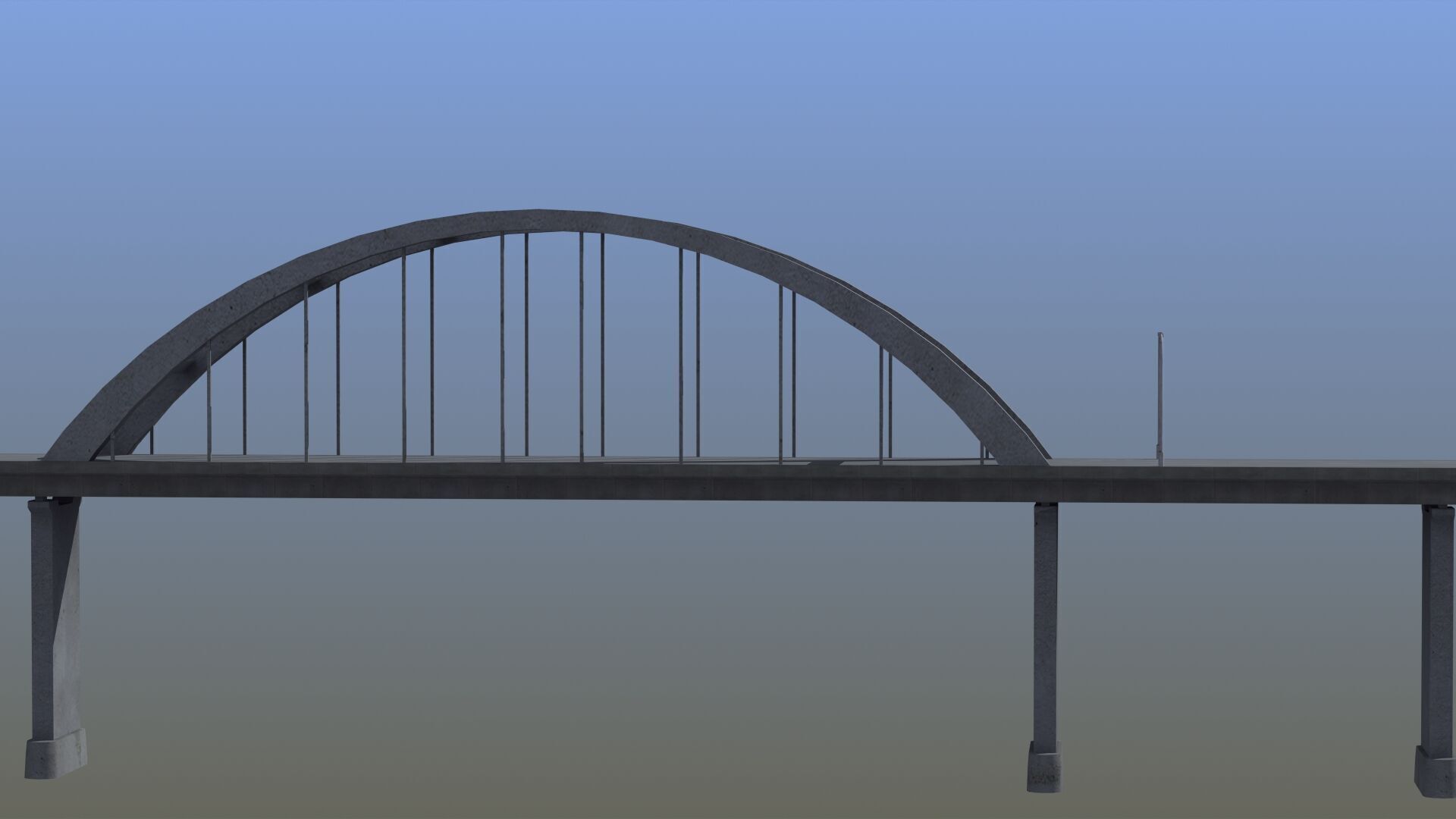 Road Bridge 3D model_3