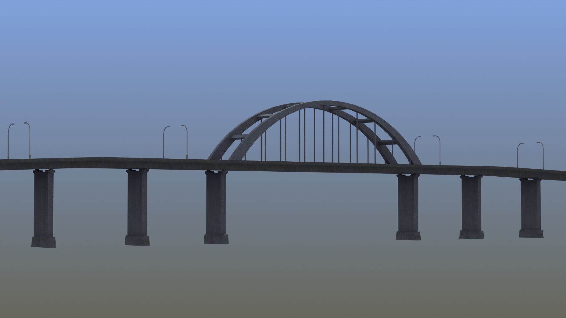 Road Bridge 3D model_2