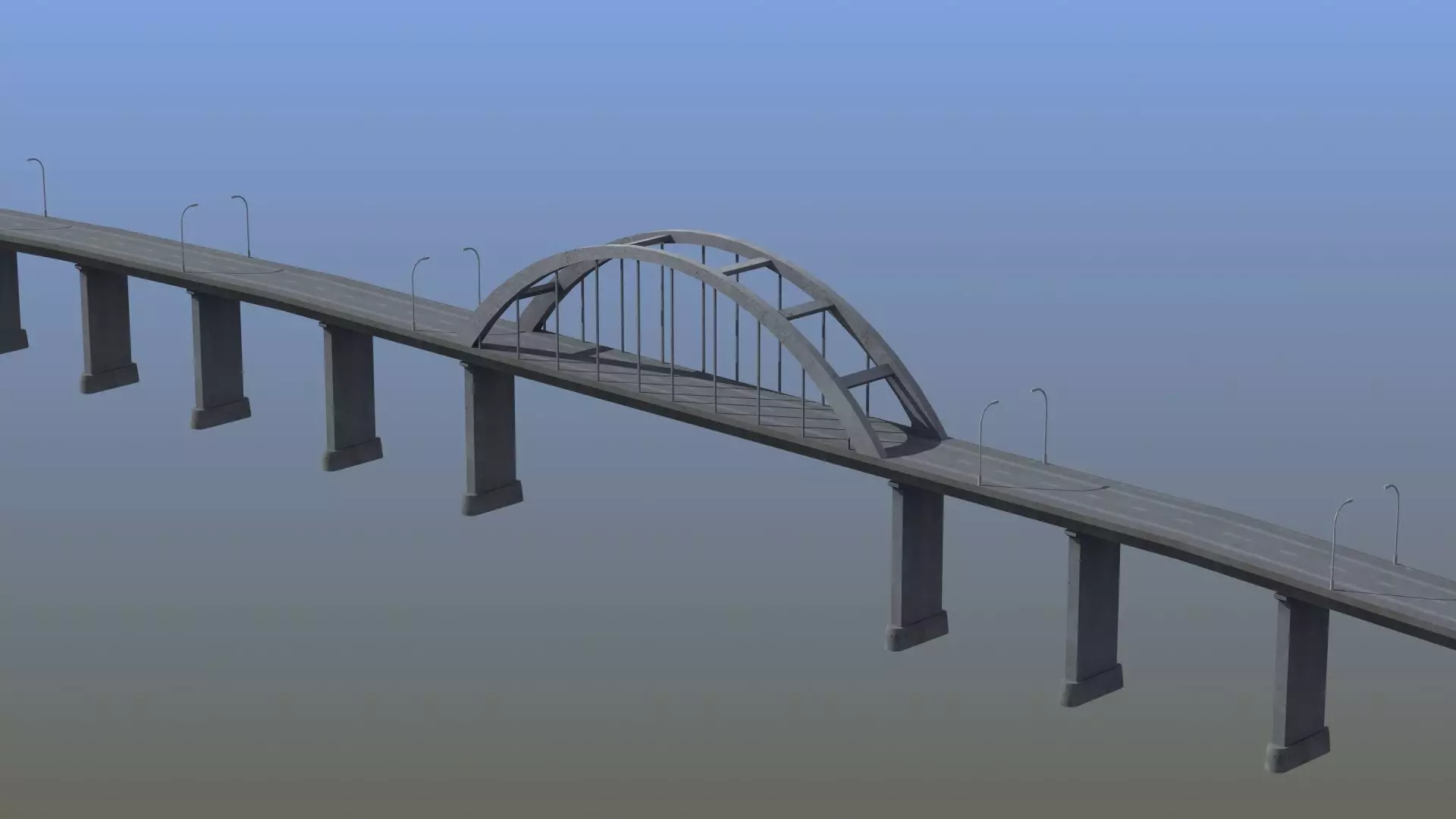 Road Bridge 3D model_0