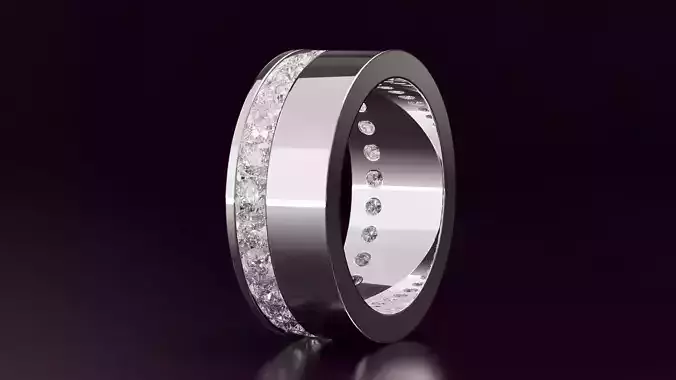round cut eternity ring N06 54EU size