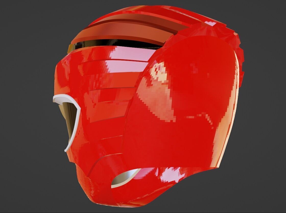 Power Rangers Wild Force Gaoranger Gaored helmet ver magnet 3D print model_3