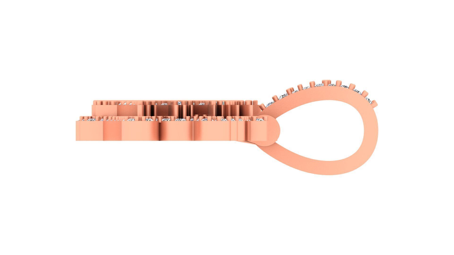 Wild Flame Custom Drip Pendant 3D print model_29