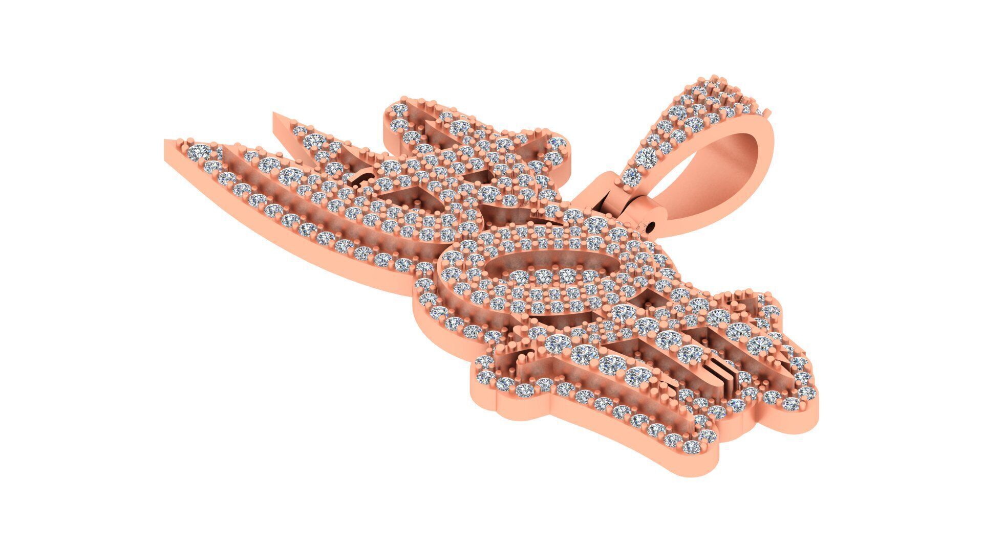 Wild Flame Custom Drip Pendant 3D print model_4