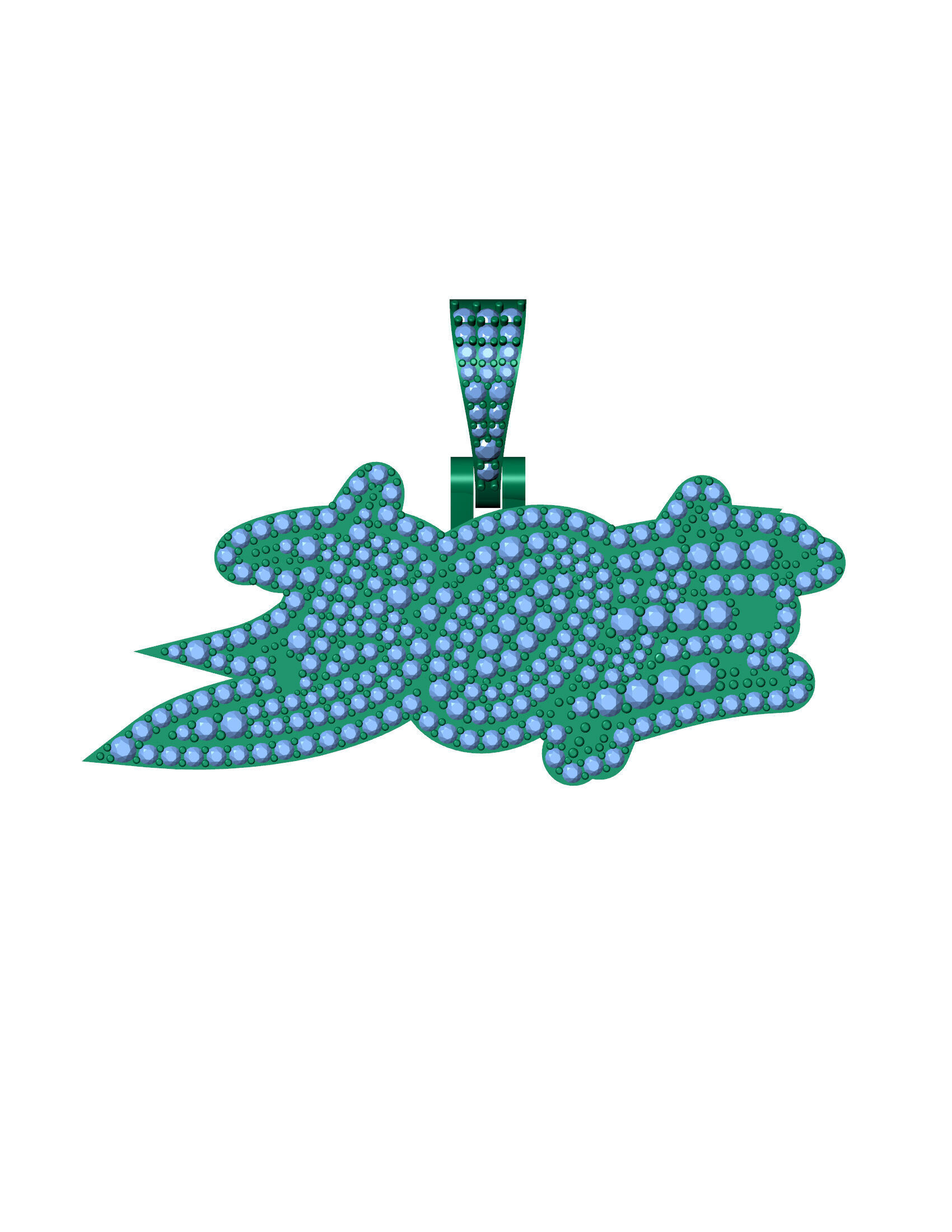 Wild Flame Custom Drip Pendant 3D print model_8