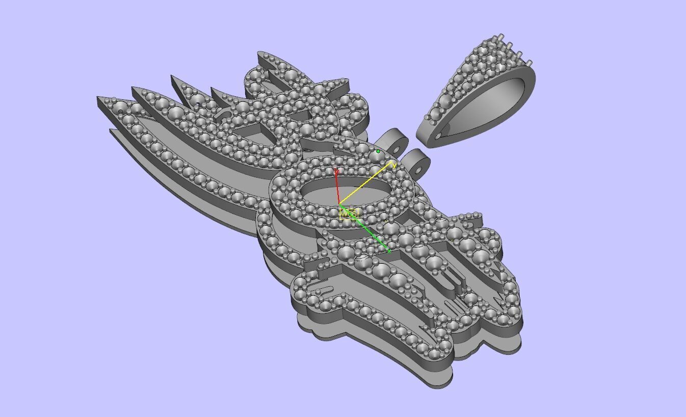 Wild Flame Custom Drip Pendant 3D print model_20