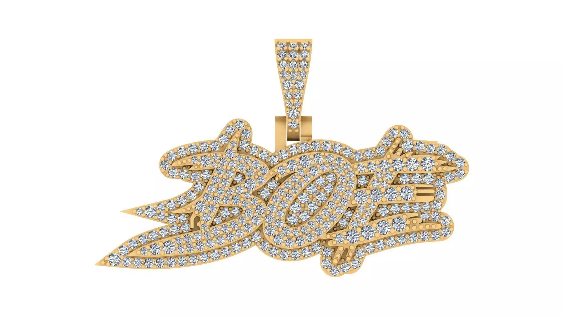 Wild Flame Custom Drip Pendant 3D print model_0