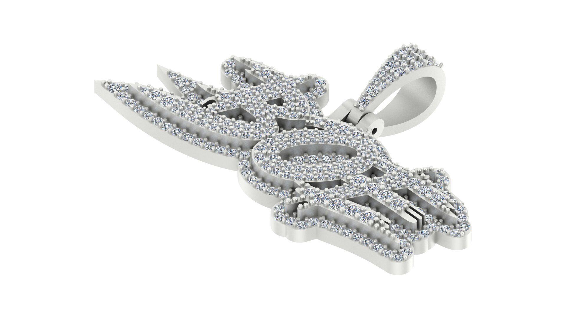 Wild Flame Custom Drip Pendant 3D print model_3