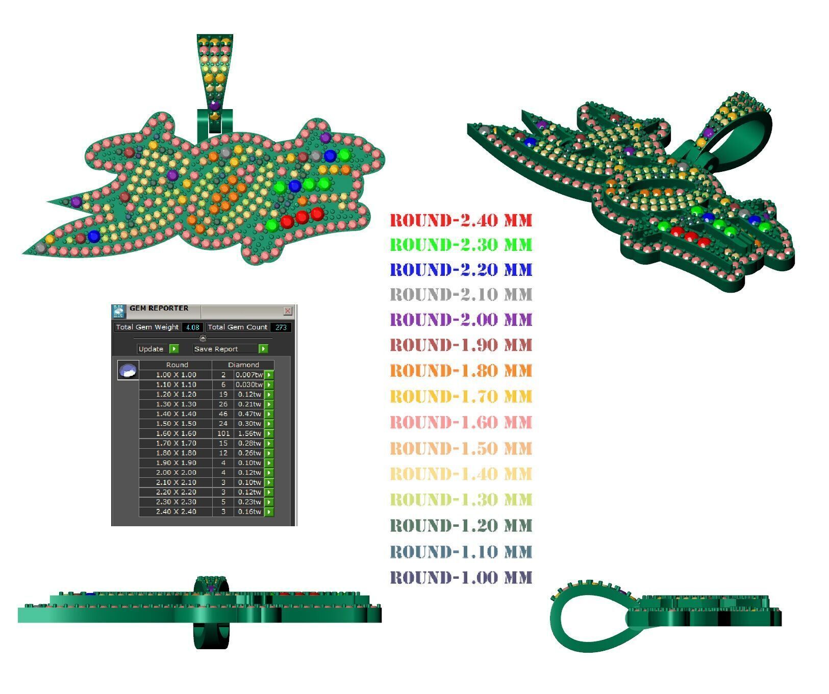 Wild Flame Custom Drip Pendant 3D print model_23