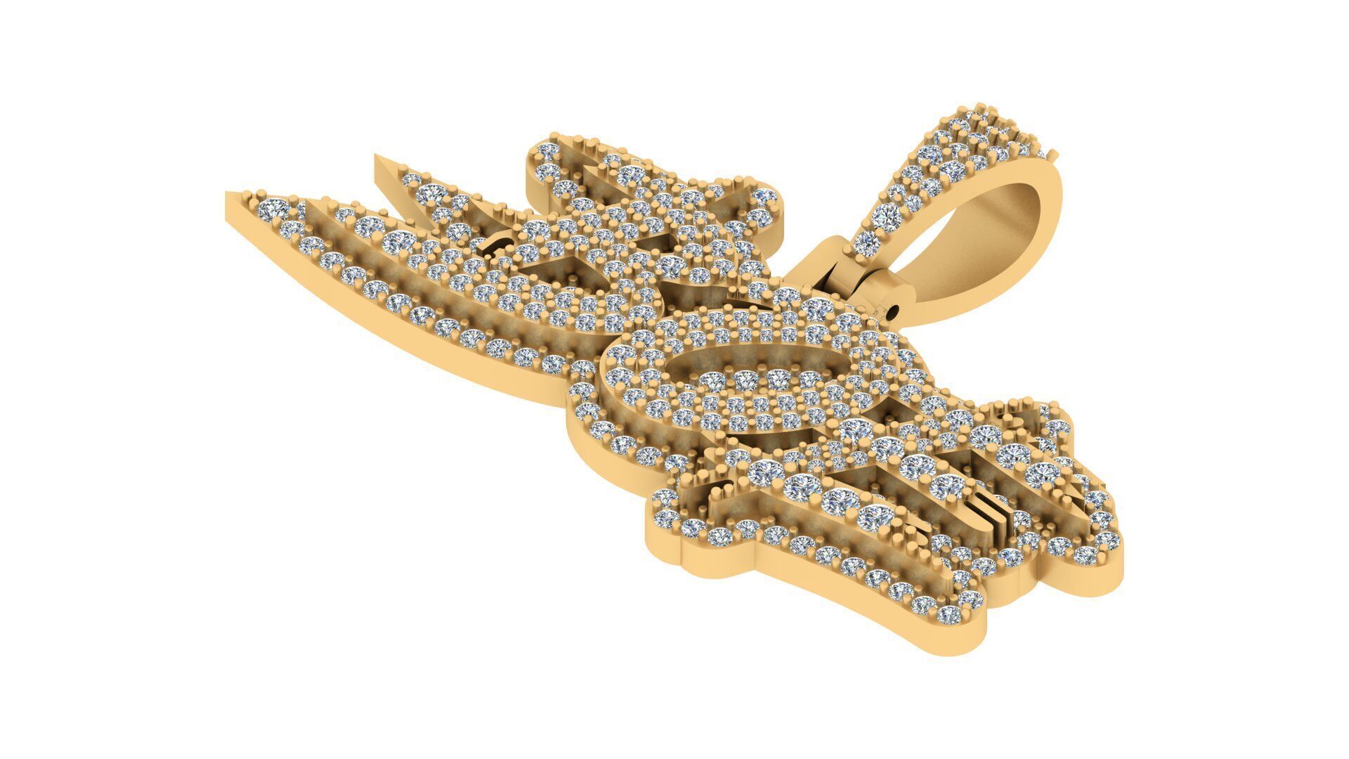 Wild Flame Custom Drip Pendant 3D print model_2