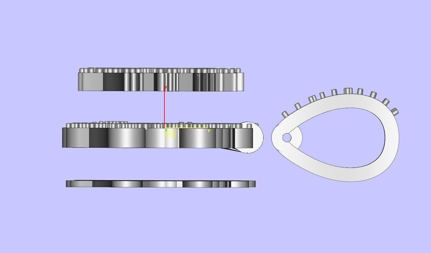 Wild Flame Custom Drip Pendant 3D print model_19