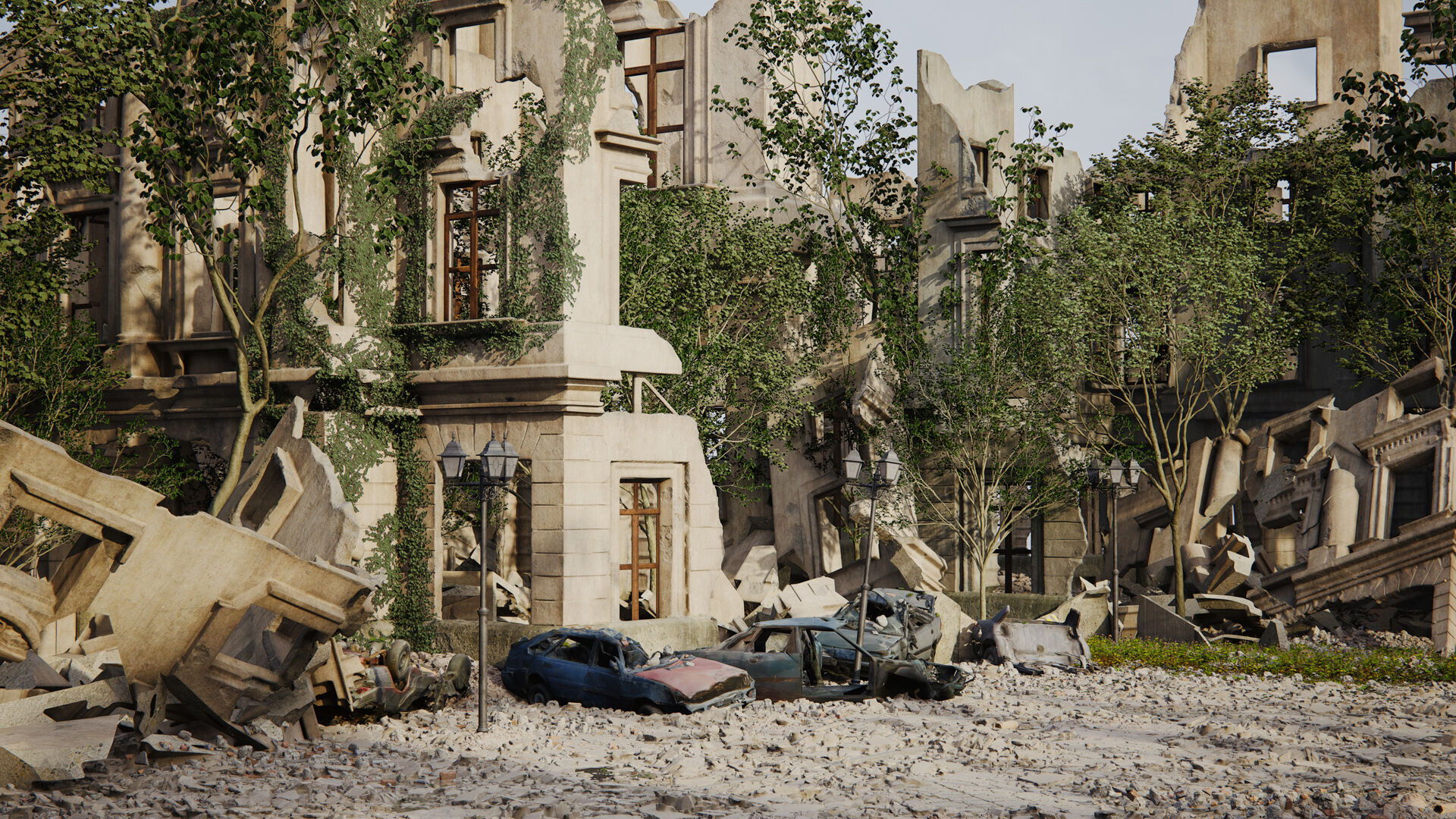 Archexteriors for UE vol 2 - Post-apocalyptic Scene 3D model_5