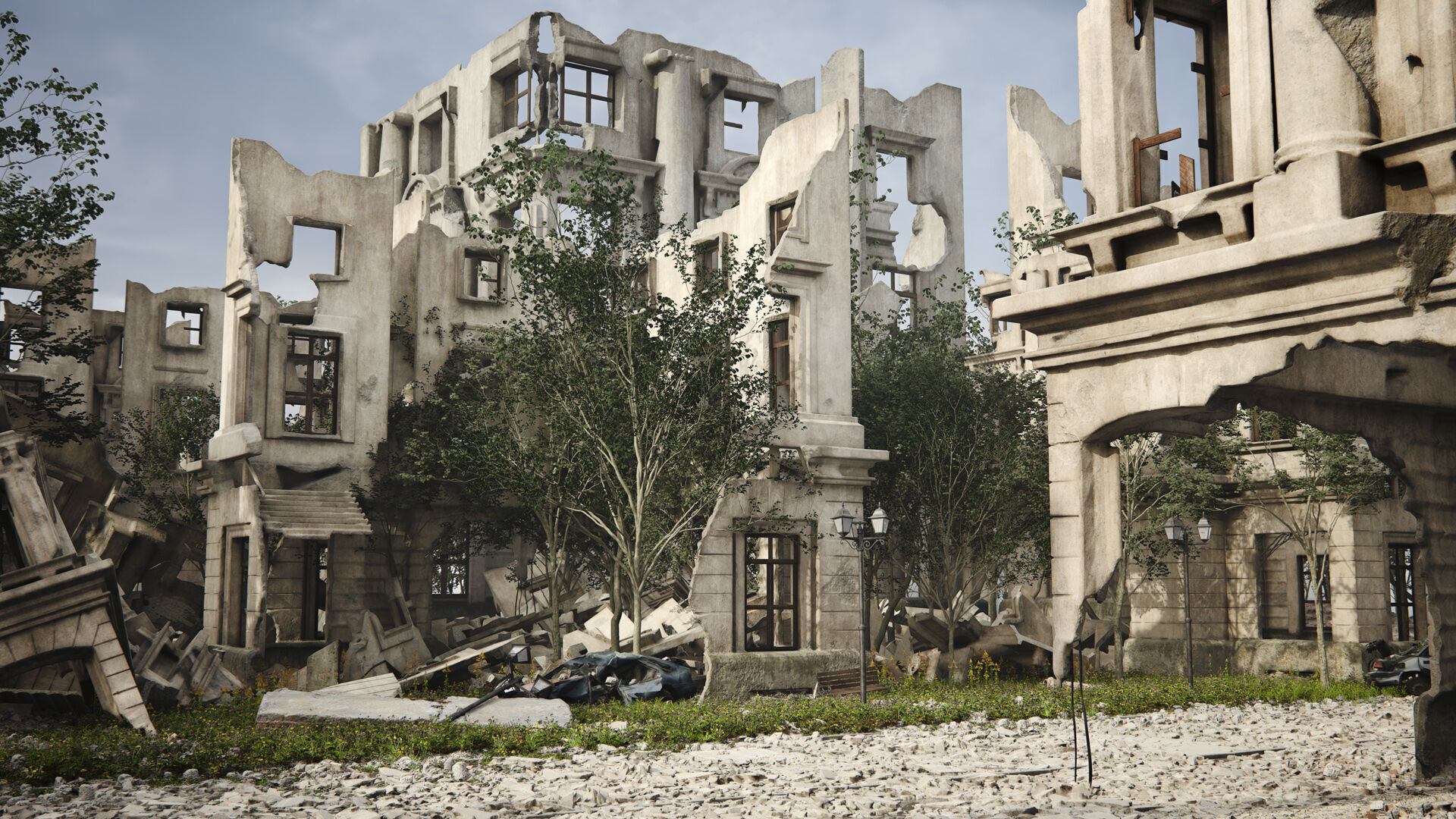 Archexteriors for UE vol 2 - Post-apocalyptic Scene 3D model_10