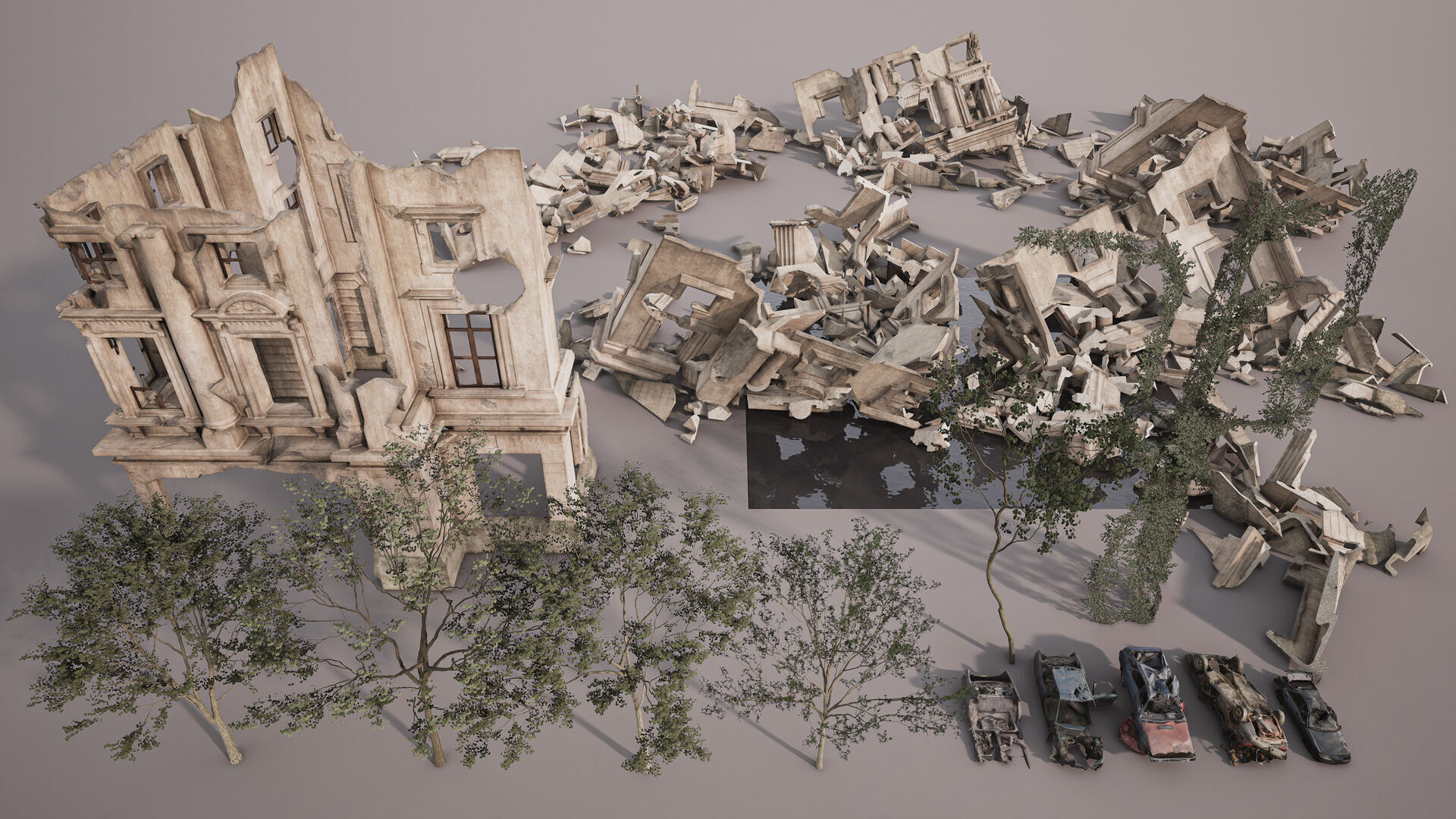 Archexteriors for UE vol 2 - Post-apocalyptic Scene 3D model_20