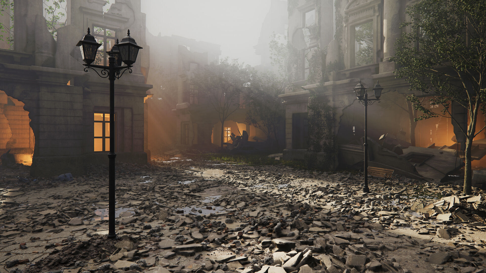 Archexteriors for UE vol 2 - Post-apocalyptic Scene 3D model_4