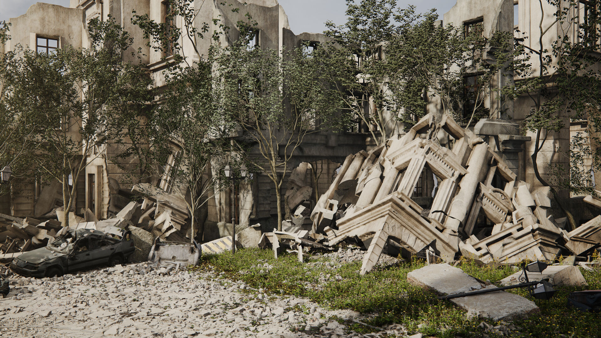 Archexteriors for UE vol 2 - Post-apocalyptic Scene 3D model_7