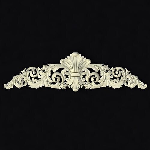 Central decor ornament for furniture 3D model