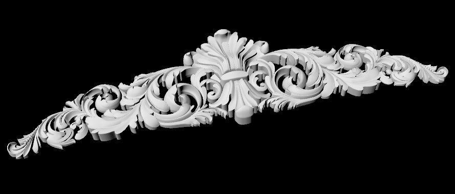 Central decor ornament for furniture 3D model_3