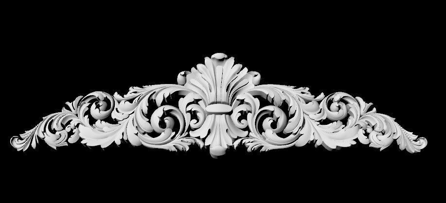 Central decor ornament for furniture 3D model_2