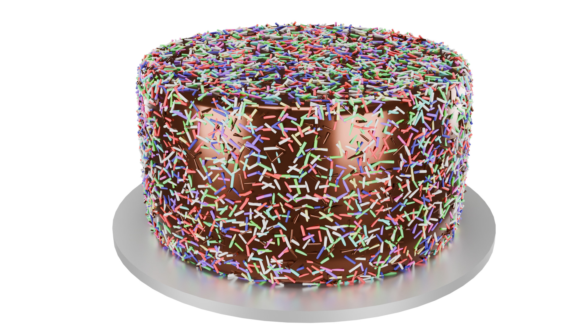 3D Bakery Display Rack with Cakes and Cupcakes 3D model_11