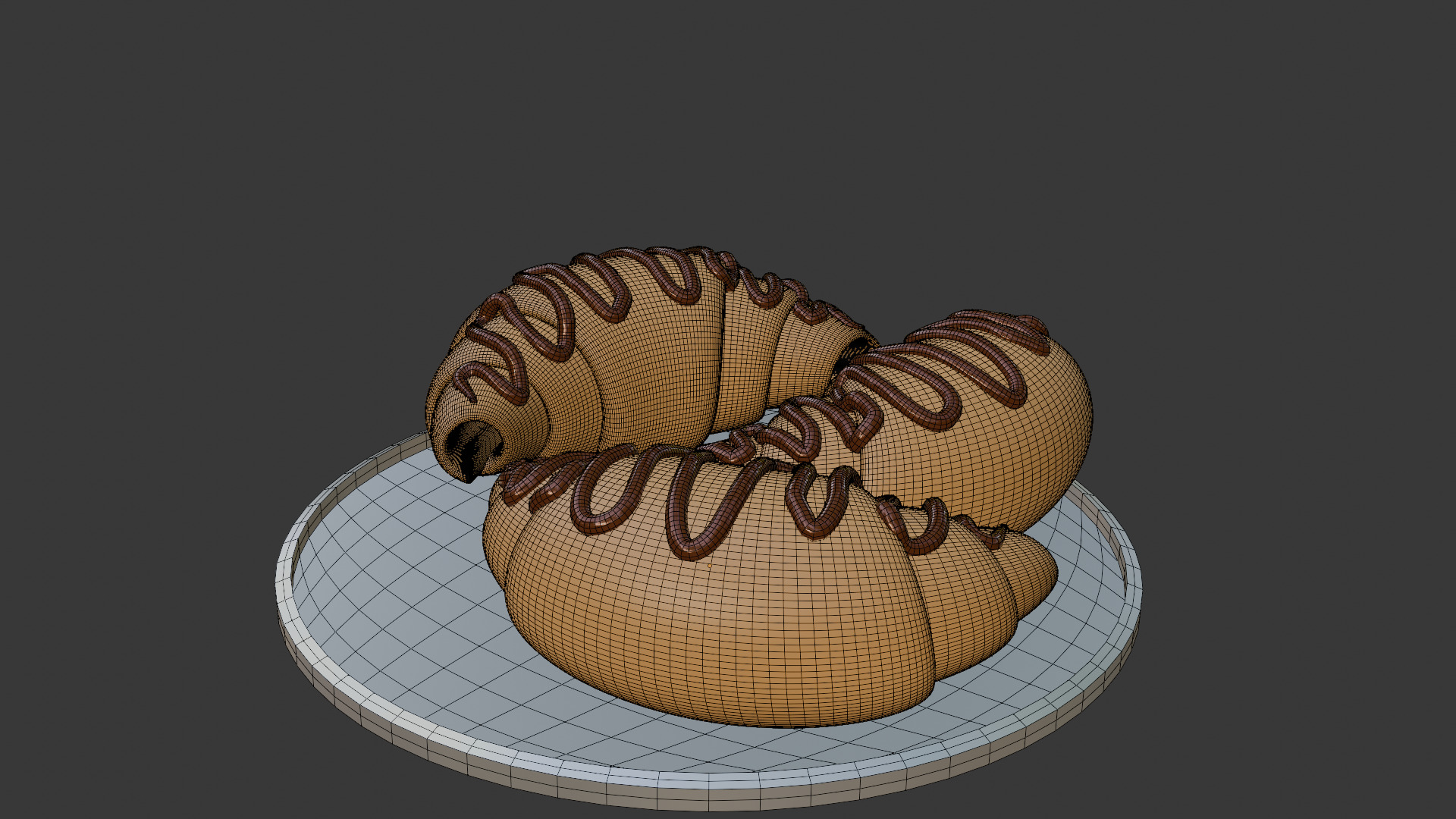 3D Bakery Display Rack with Cakes and Cupcakes 3D model_26