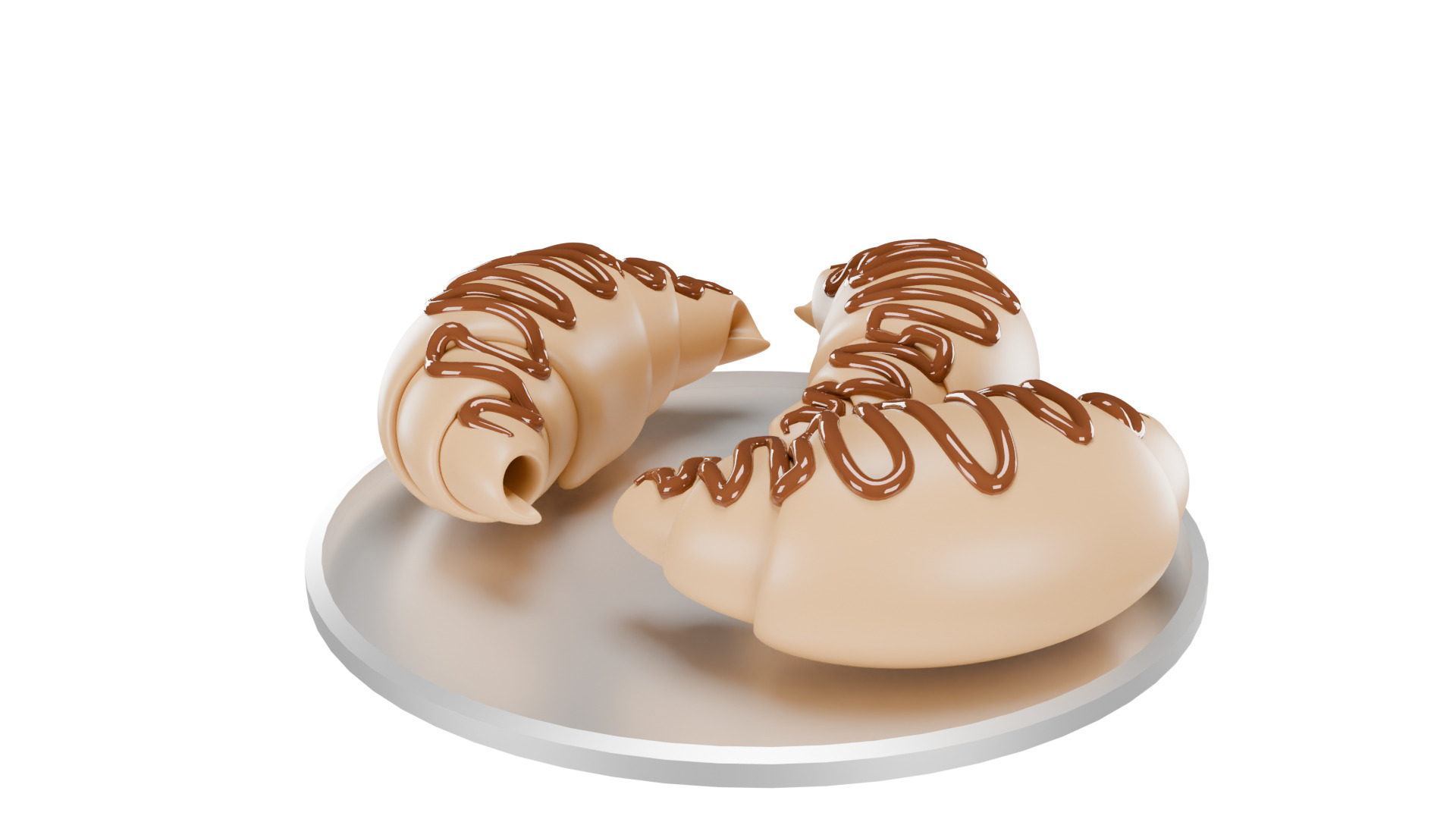 3D Bakery Display Rack with Cakes and Cupcakes 3D model_12