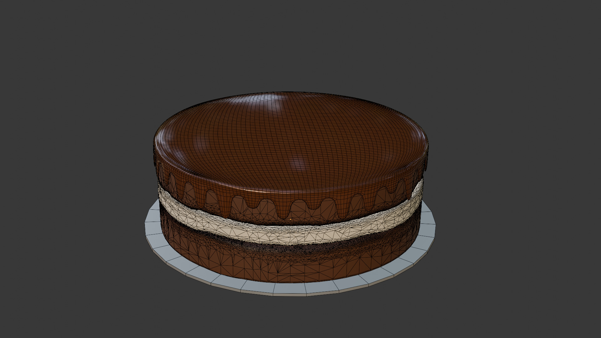 3D Bakery Display Rack with Cakes and Cupcakes 3D model_39