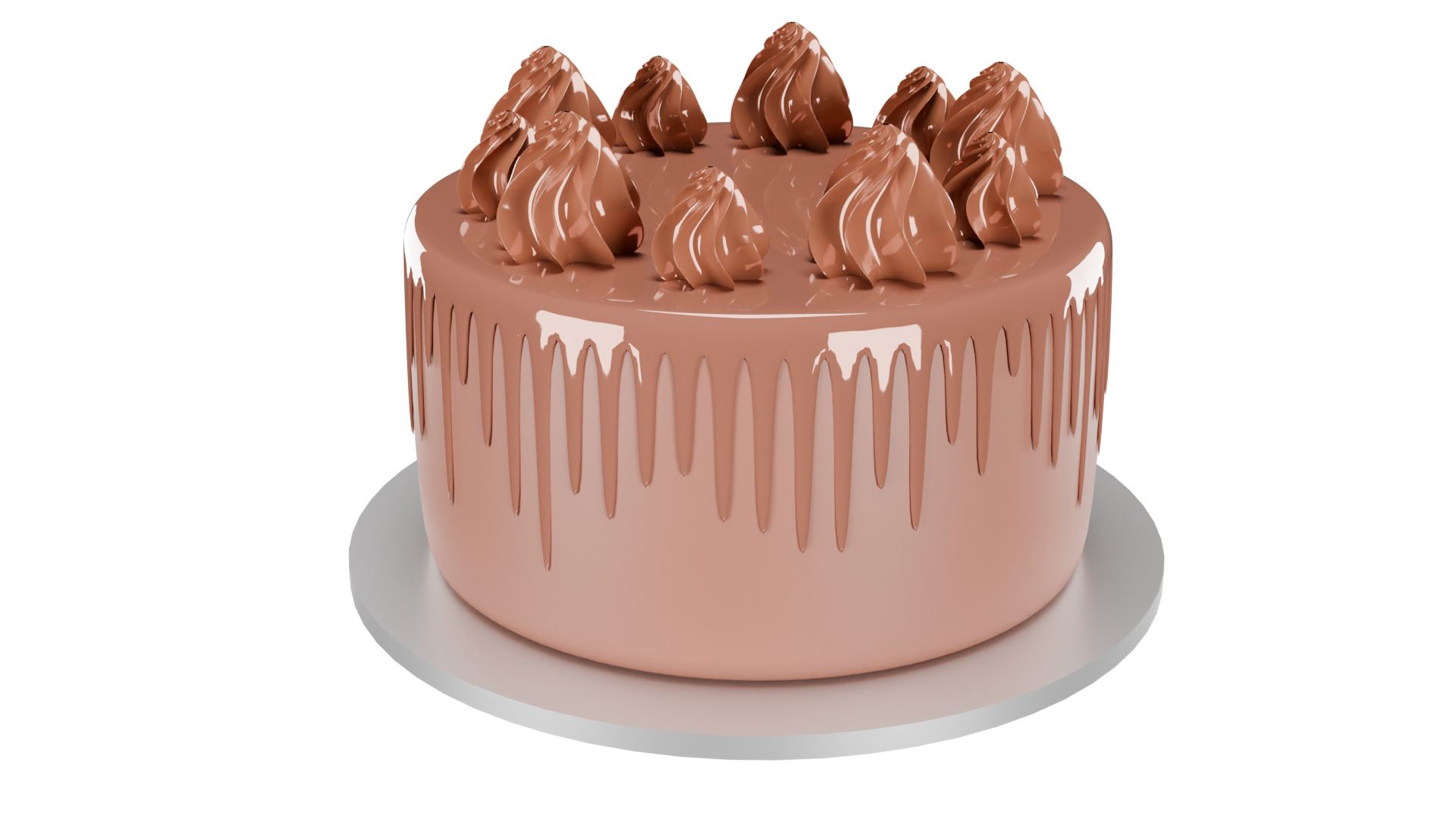 3D Bakery Display Rack with Cakes and Cupcakes 3D model_13