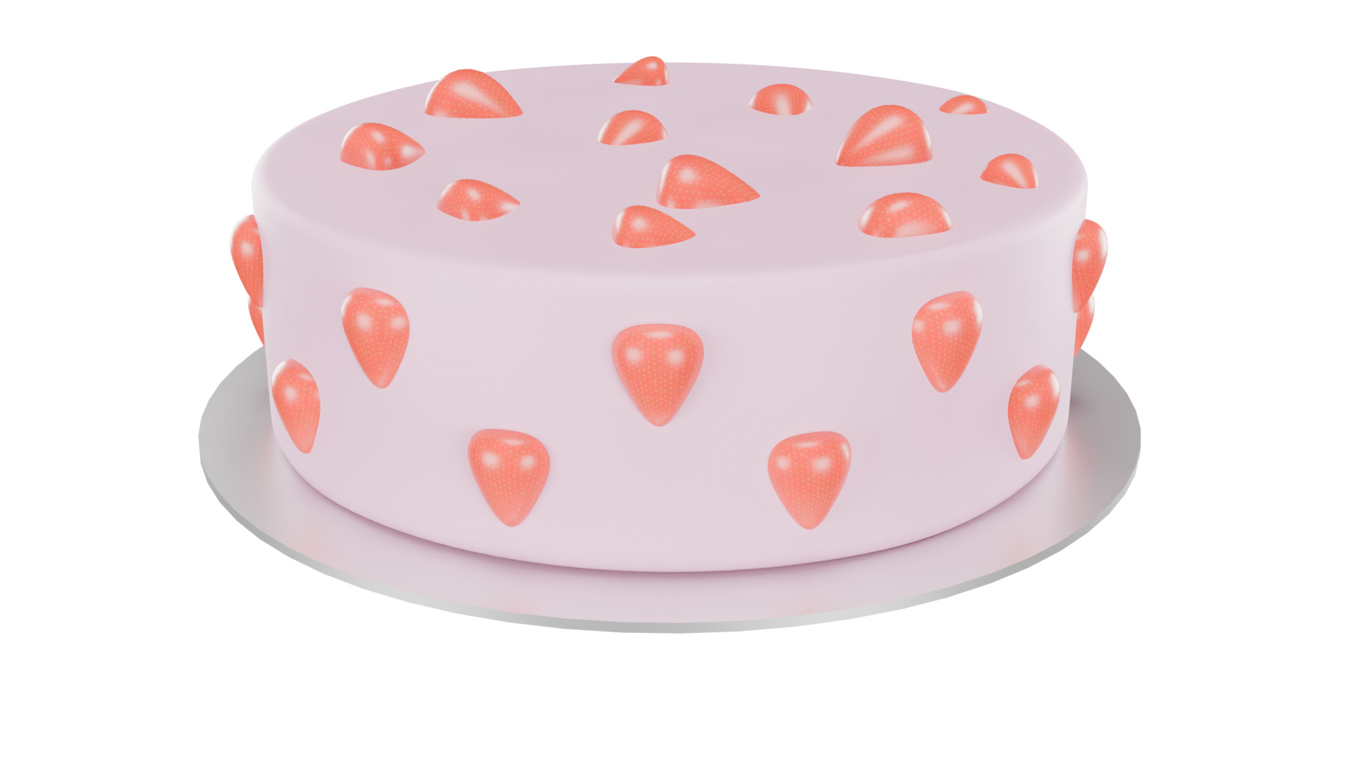 3D Bakery Display Rack with Cakes and Cupcakes 3D model_19