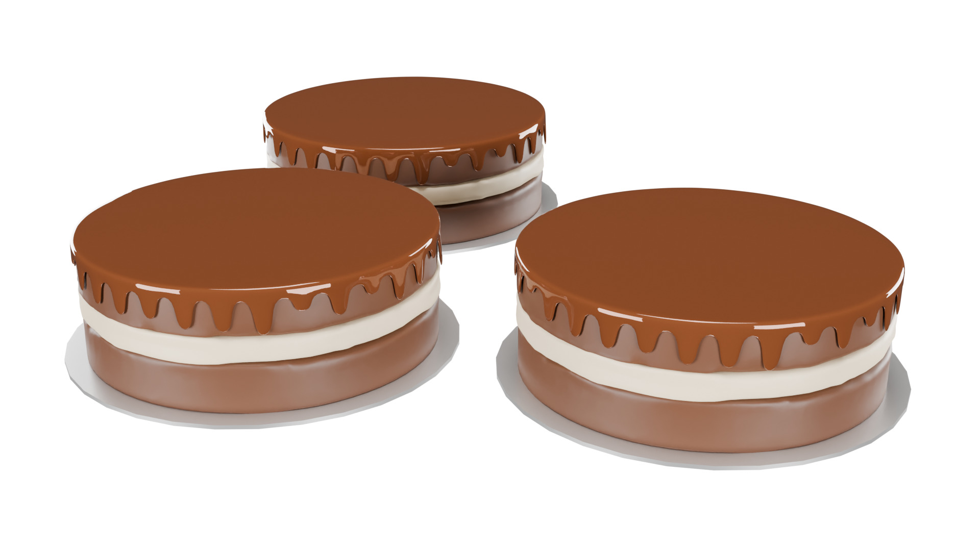 3D Bakery Display Rack with Cakes and Cupcakes 3D model_10