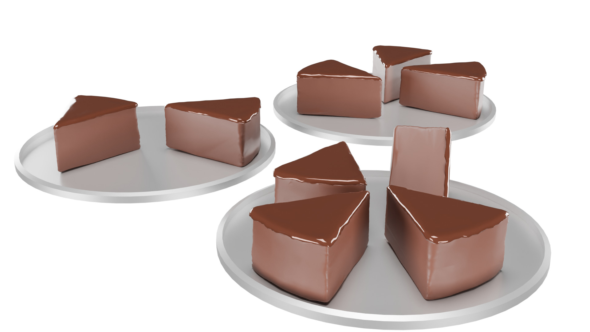 3D Bakery Display Rack with Cakes and Cupcakes 3D model_17