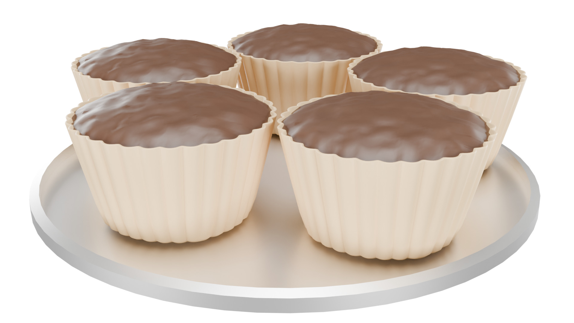 3D Bakery Display Rack with Cakes and Cupcakes 3D model_18