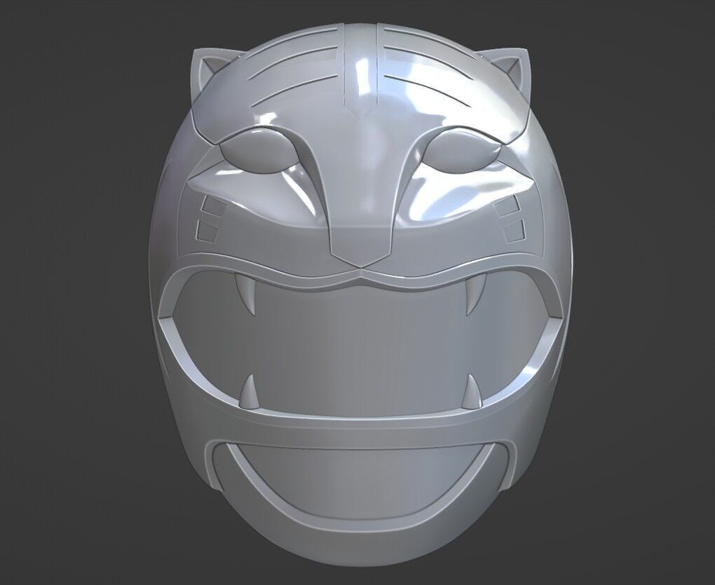 Power Rangers Wild Force White Ranger Gao White Helmet 3D print model_5