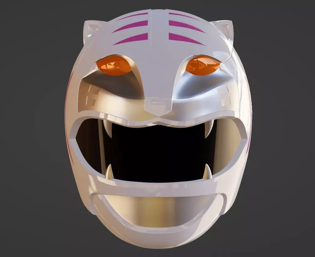 Power Rangers Wild Force White Ranger Gao White Helmet 3D print model_0