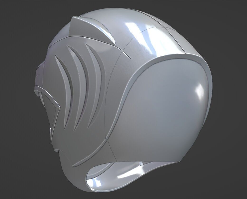 Power Rangers Wild Force White Ranger Gao White Helmet 3D print model_9
