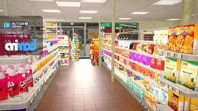 Convenience Store 0002 3D model Convenience Store 0002 3D model